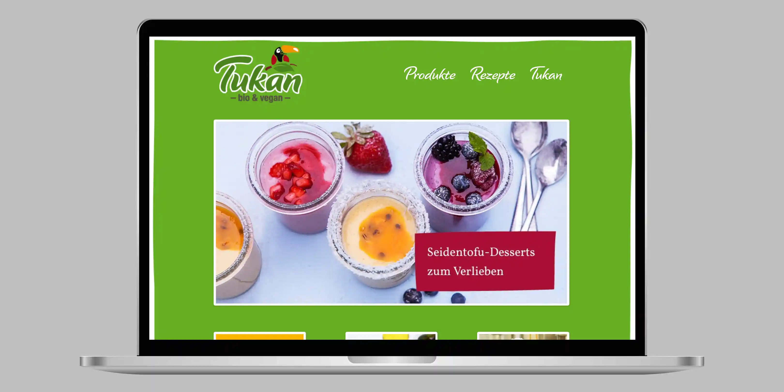 Website von Tukan vegan, 2022